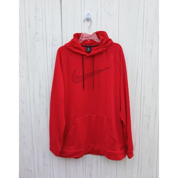 XL MEN'S NIKE HOODIE JACKET RED SWEATSHIRT AQ5249-657 PULLOVER / COAT TOP - Picture 3 of 6